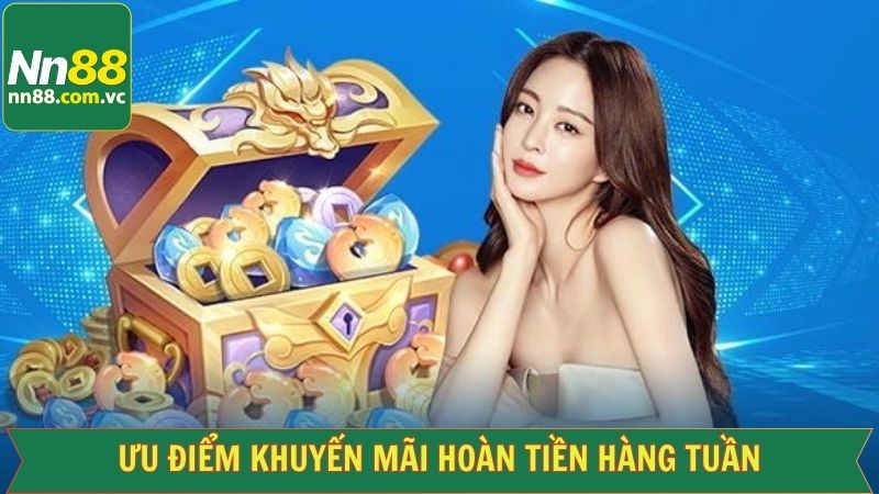 Hoàn Tiền Hàng Tuần - Bảo Hiểm Vốn Khi Cá Cược Tại NN88 2 Ưu điểm mà chương trình hoàn tiền hàng tuần đem lại